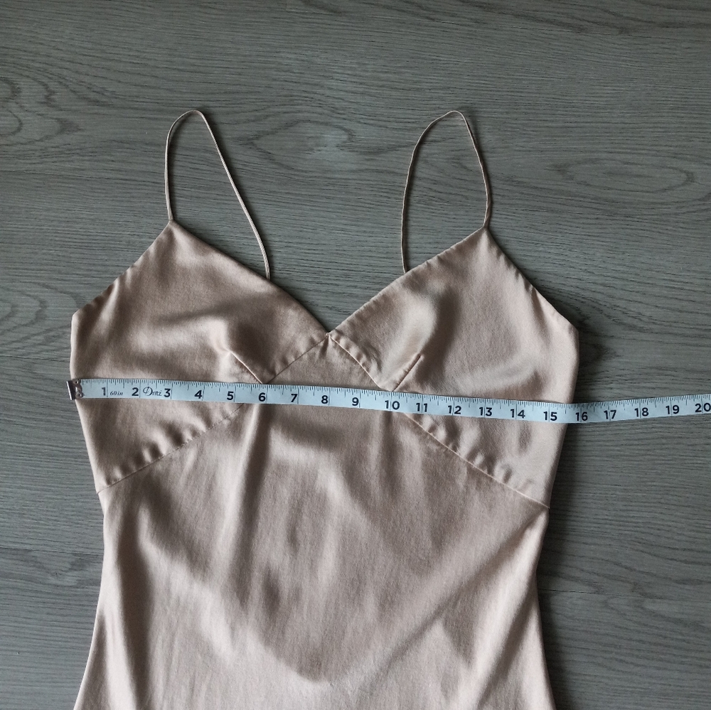 Silk Mason 100% Mulberry Silk Slip Midi Dress Desert Rose L - Picture 9 of 16